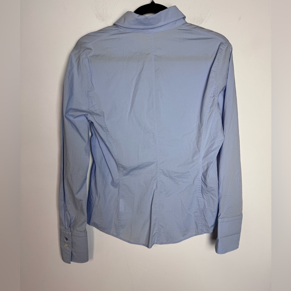 Escada Blue Blouse Button Down - image 3